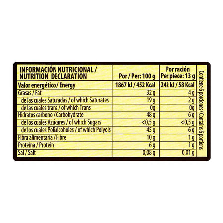 Torras Sugar Free Dark Chocolate, 75g - Image 3
