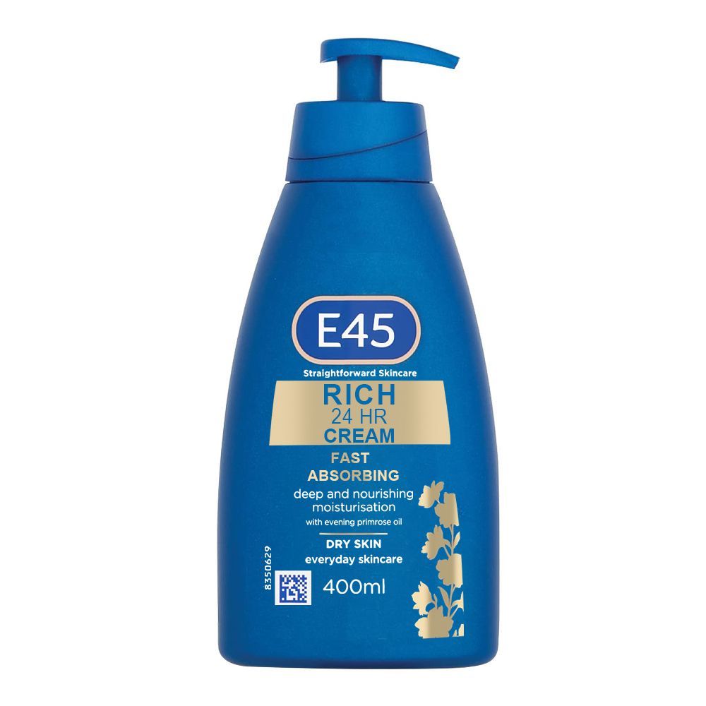 E-45 Fast Absorbing Rich 24-Hour Cream, For Dry Skin, 400ml - Main Image