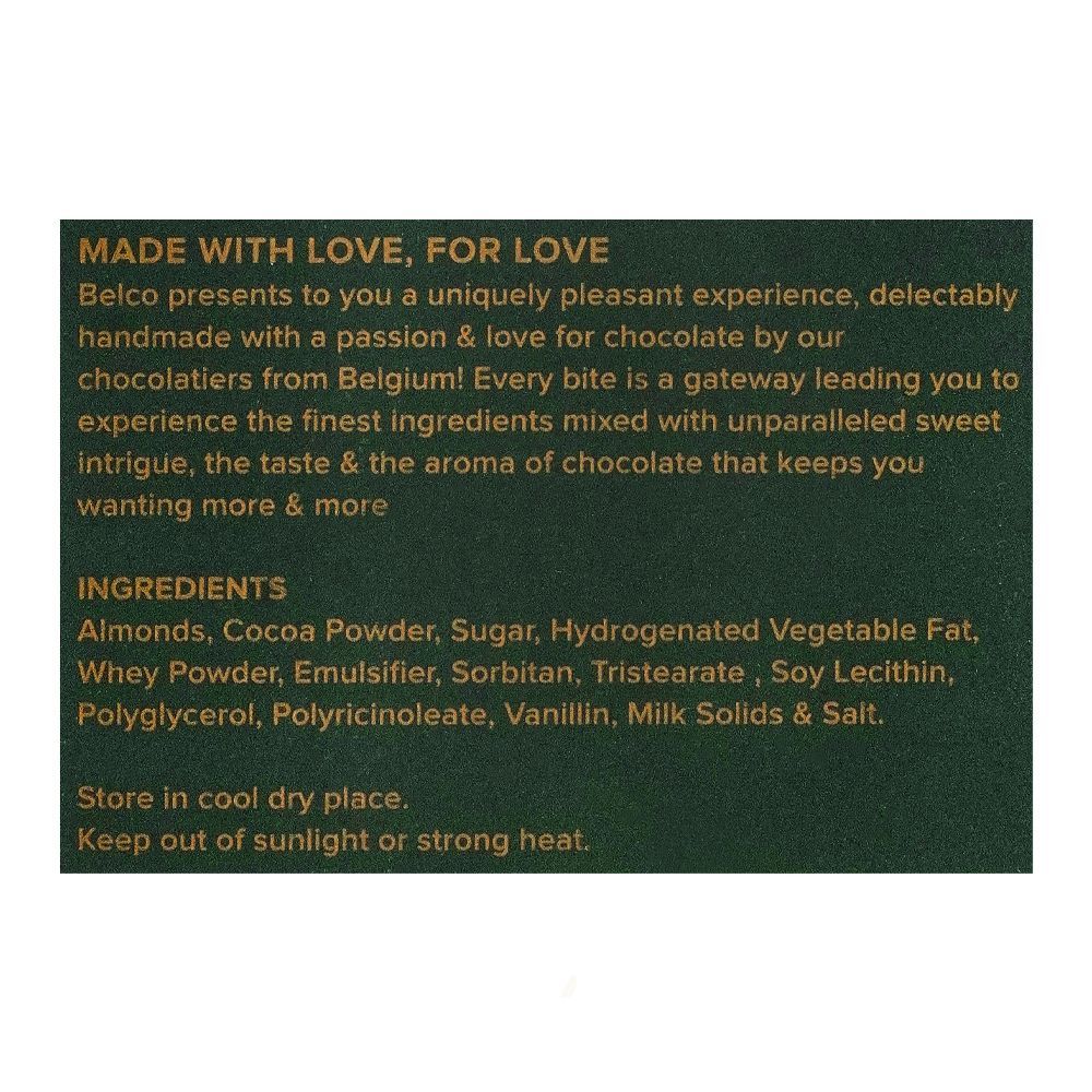 Belco Hand Crafted Belgian Chocolate With Roasted Almonds, 100g - Image 3