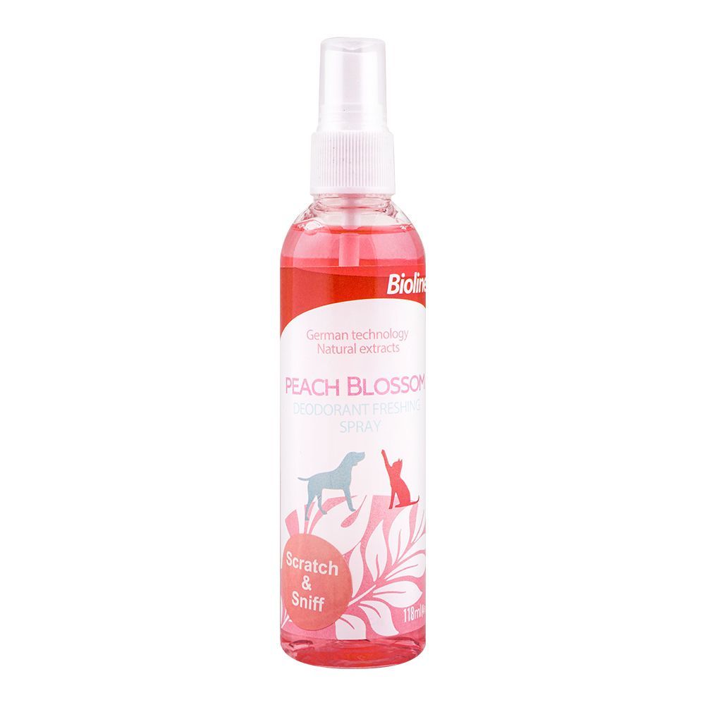Bioline Peach Blossom Deodorant Spray Scratch & Sniff, 118ml - Main Image