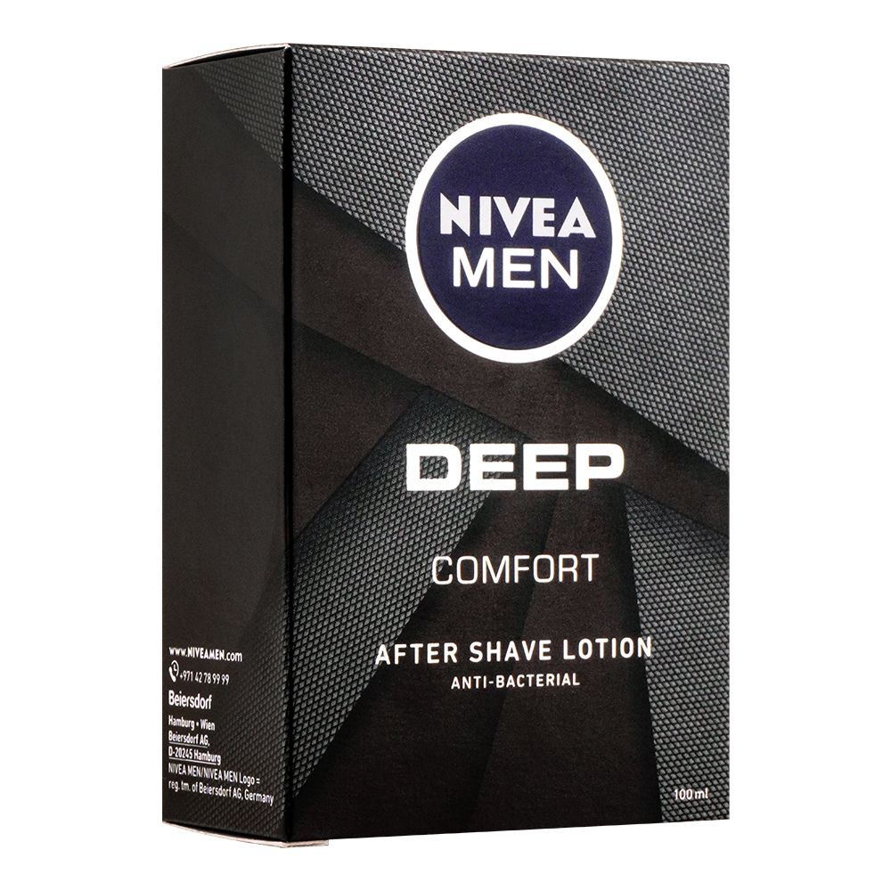 Nivea Men Deep Comfort After Shave Lotion, Anti-Bacterial, 100ml - Main Image