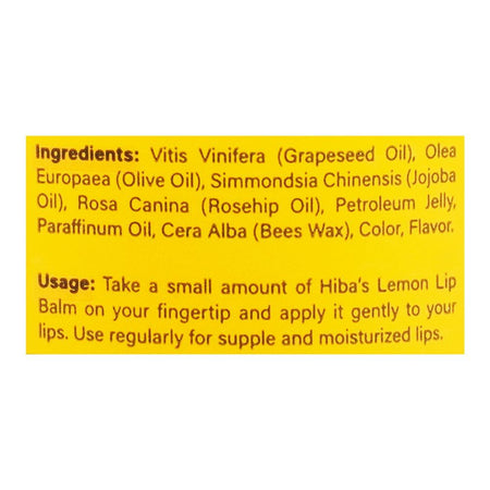 Hiba's Collection Lemon Lip Balm, Best For Cracked Lips, 15ml - Image 3