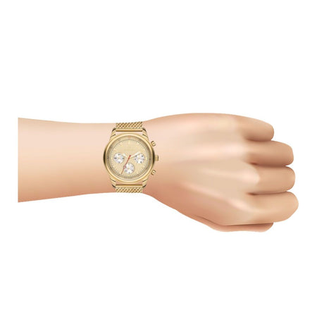 Omax Men's Yellow Gold Round Dial With Bracelet Chronograph Watch, VC01G31Y - Image 2