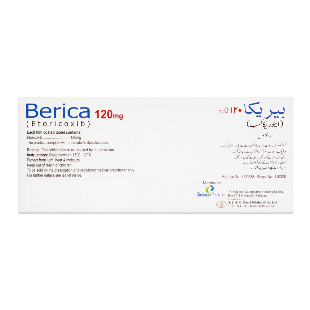 S.J. & G. Berica Tablet, 120mg, 7-Pack - Image 2