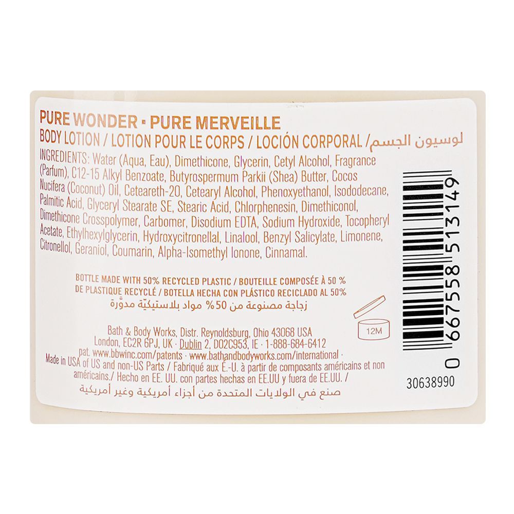 Bath & Body Works Pure Wonder Daily Nourishing Body Lotion, 236ml - Image 3