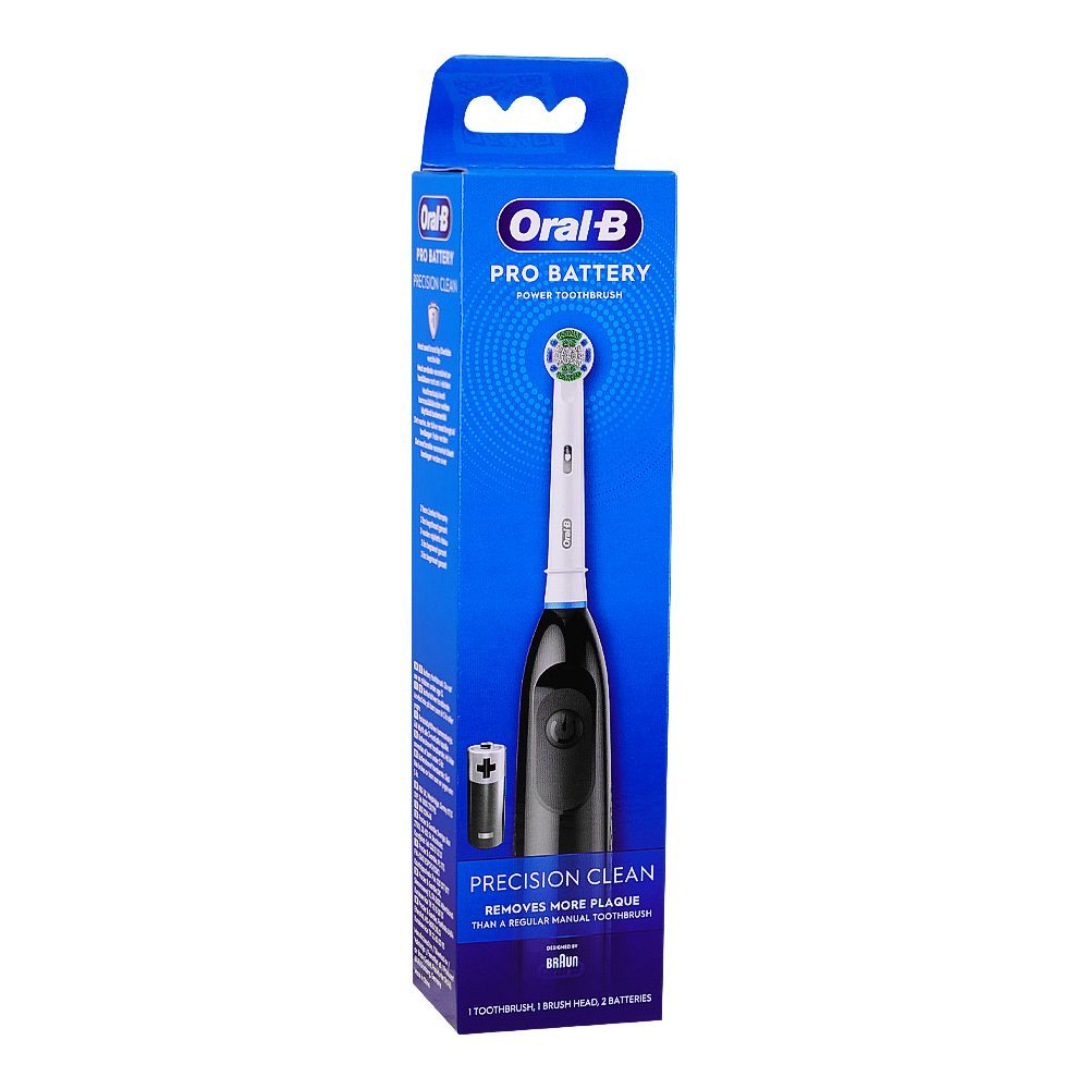 Braun Oral-B Pro Precision Clean, Battery Operated Toothbrush, Black, DB5.010.1 - Image 2