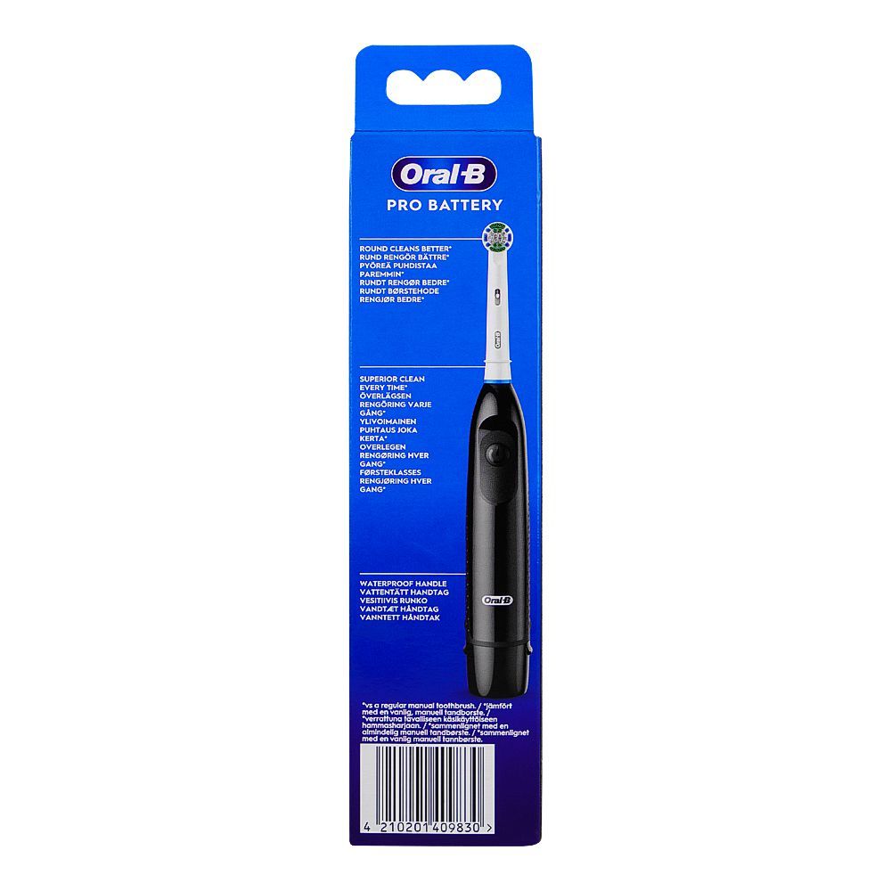 Braun Oral-B Pro Precision Clean, Battery Operated Toothbrush, Black, DB5.010.1 - Image 3