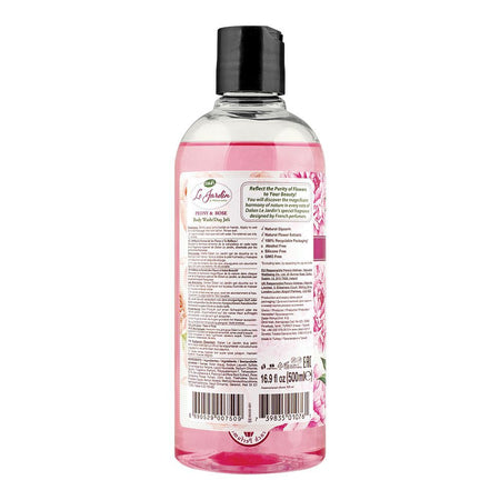 Dalan Le Jardin Peony & Rose Ultra Rich Perfumed Body Wash, Alcohol-Free, 500ml - Image 2