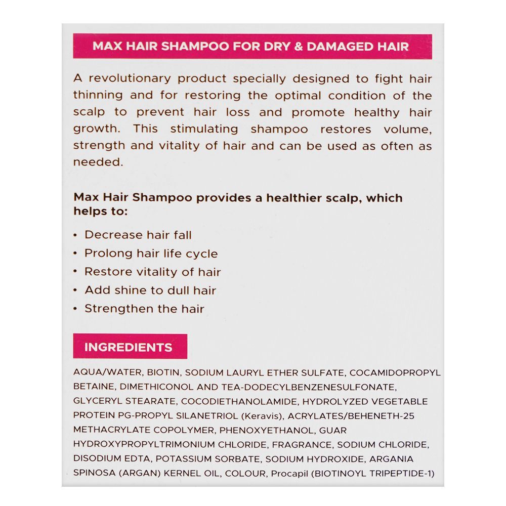 Cellsense Max Hair Shampoo, For Dry & Damaged Hair, 200ml - Image 3