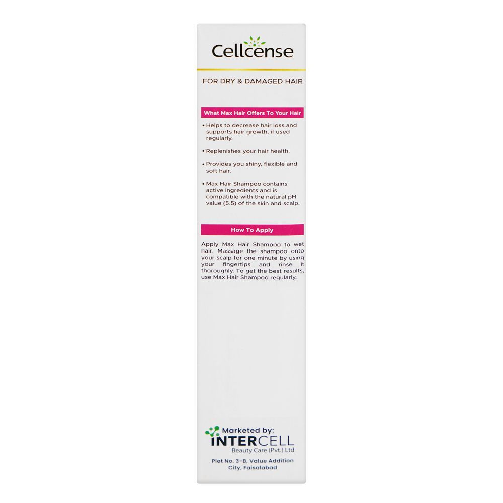 Cellsense Max Hair Shampoo, For Dry & Damaged Hair, 200ml - Image 4