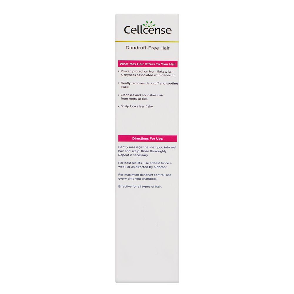Cellsense Max Hair Anti-Dandruff Shampoo, For All Hair Types, 200ml - Image 4