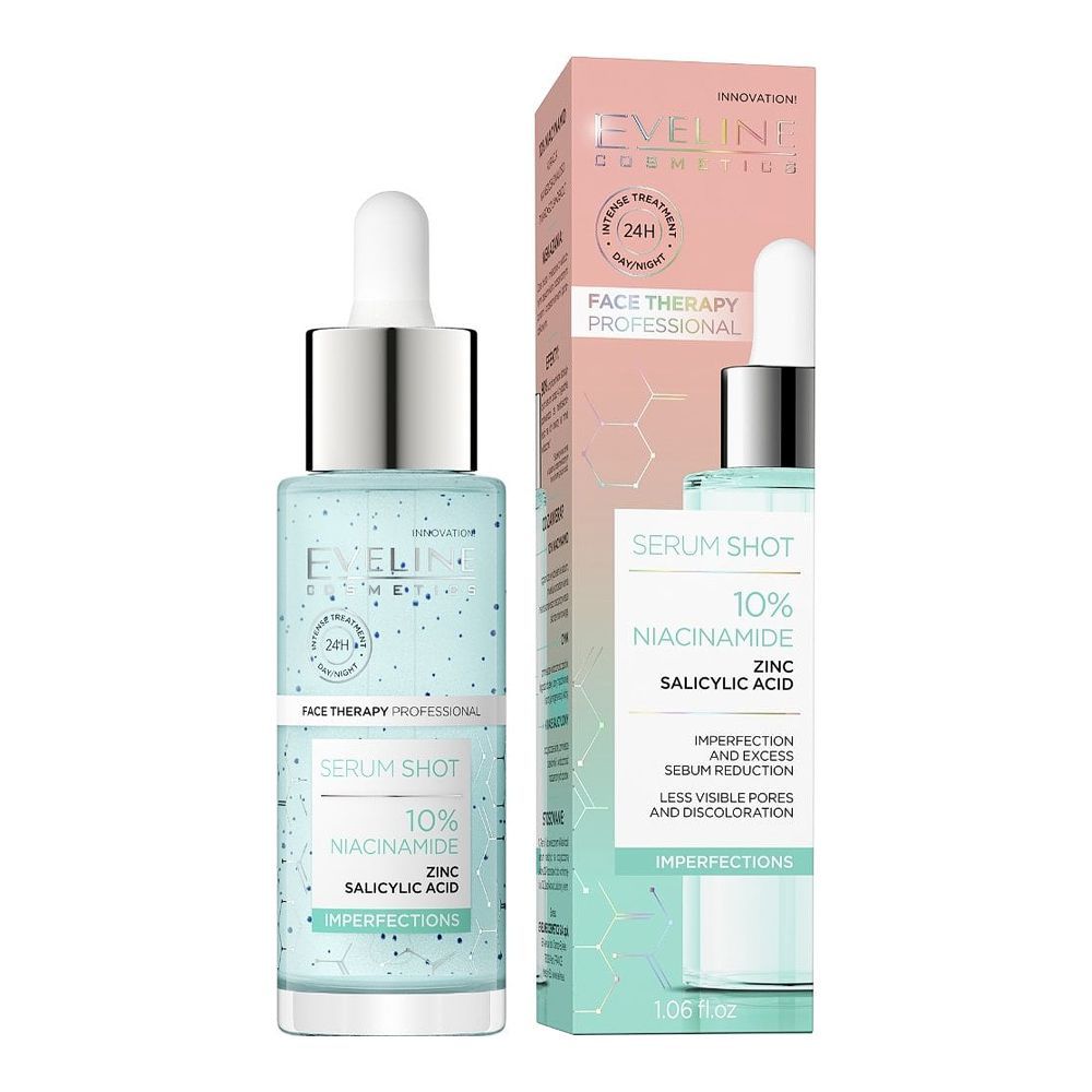 Eveline 10% Niacinamide Zinc Salicylic Acid Serum Shot, 30ml - Main Image