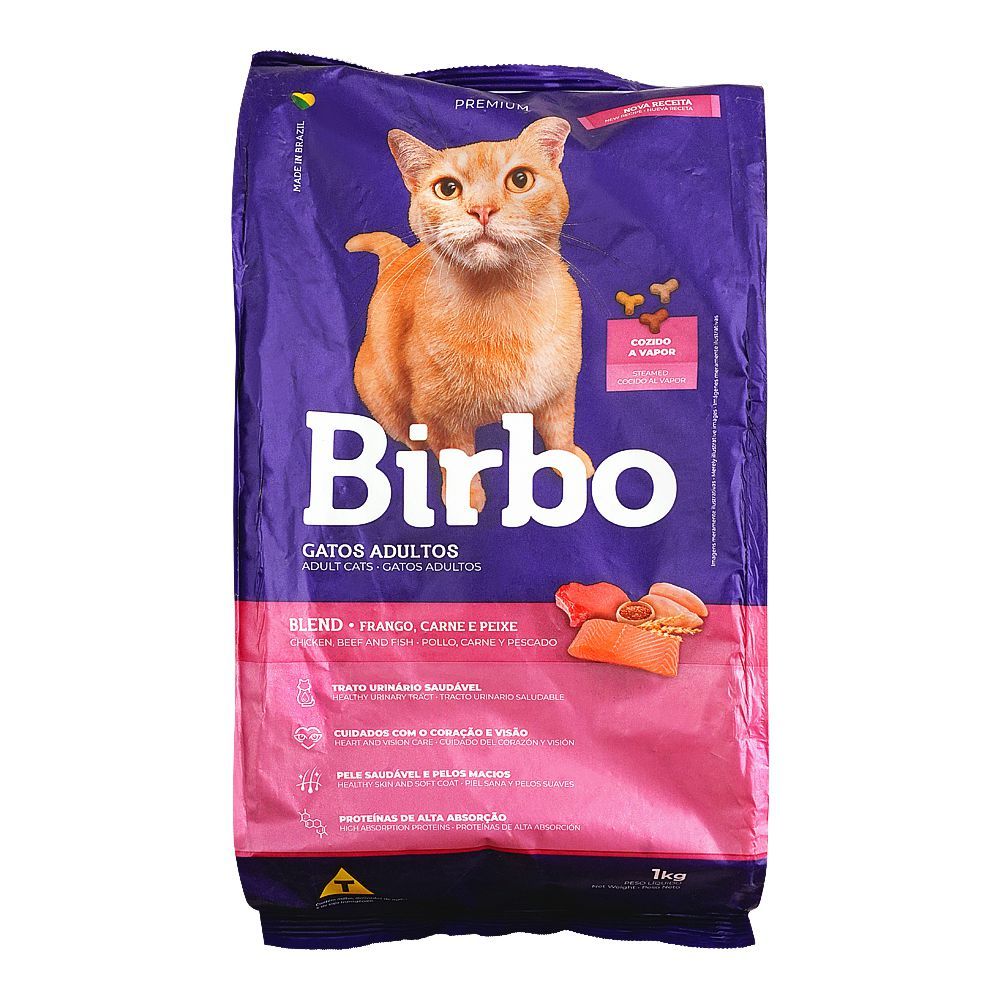 Birbo Premium Blend Chicken, Beef & Fish Adult Cat Food, 1 KG - Main Image