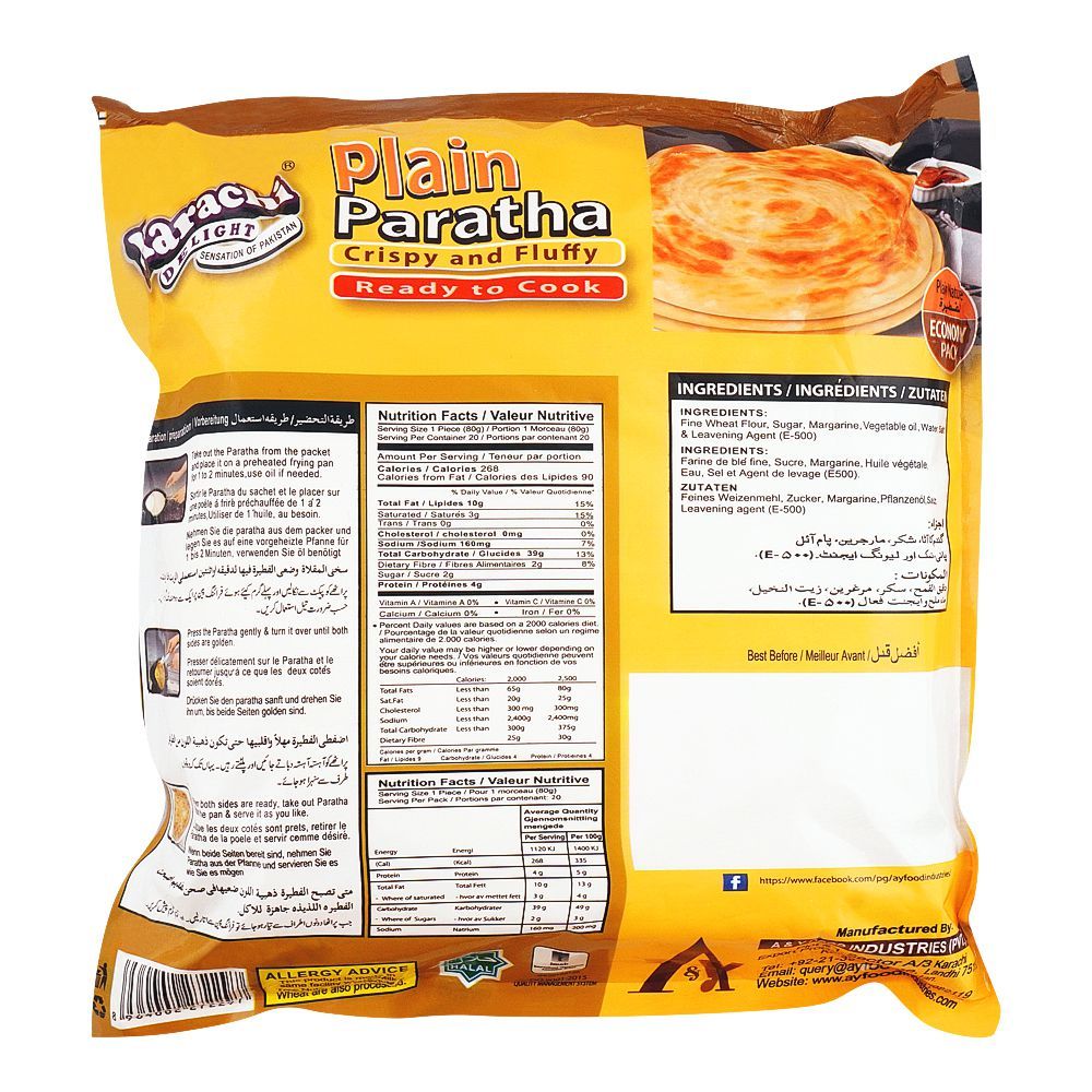 Karachi Delight Plain Paratha 20 Pieces - Image 3