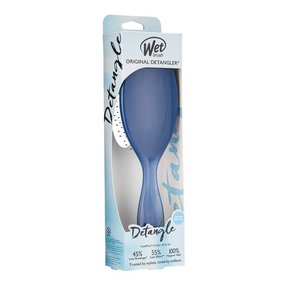 Wet Brush Original Detangler Hair Brush Natural Marble-Blue Slate, BWR830NMBS - Image 4