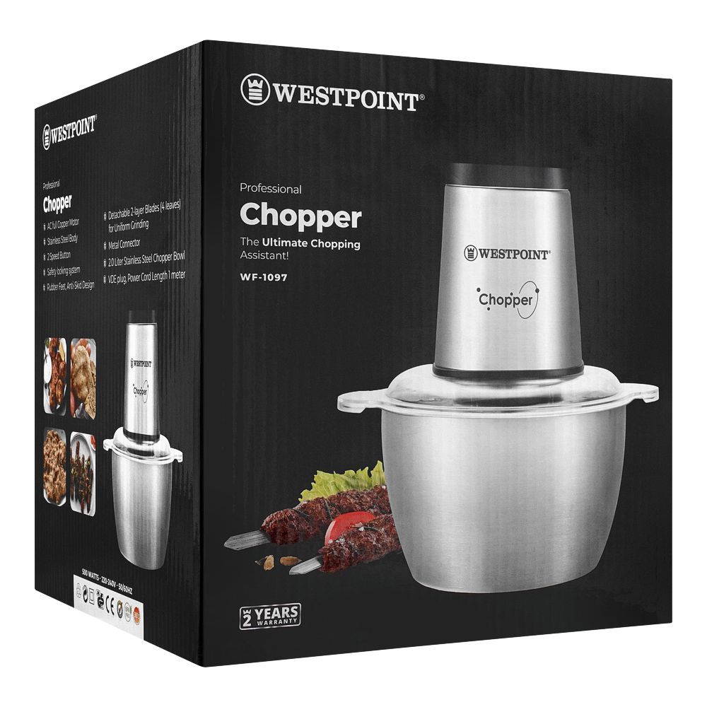 West Point Professional Chopper, 2.0 Liter Bowl, 500W, WF-1097 - Image 2
