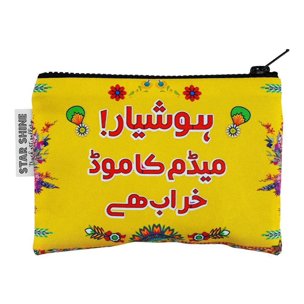 Star Shine Truck Art, Madam Ka Mood Zipper Pouch, ZP02 - Main Image