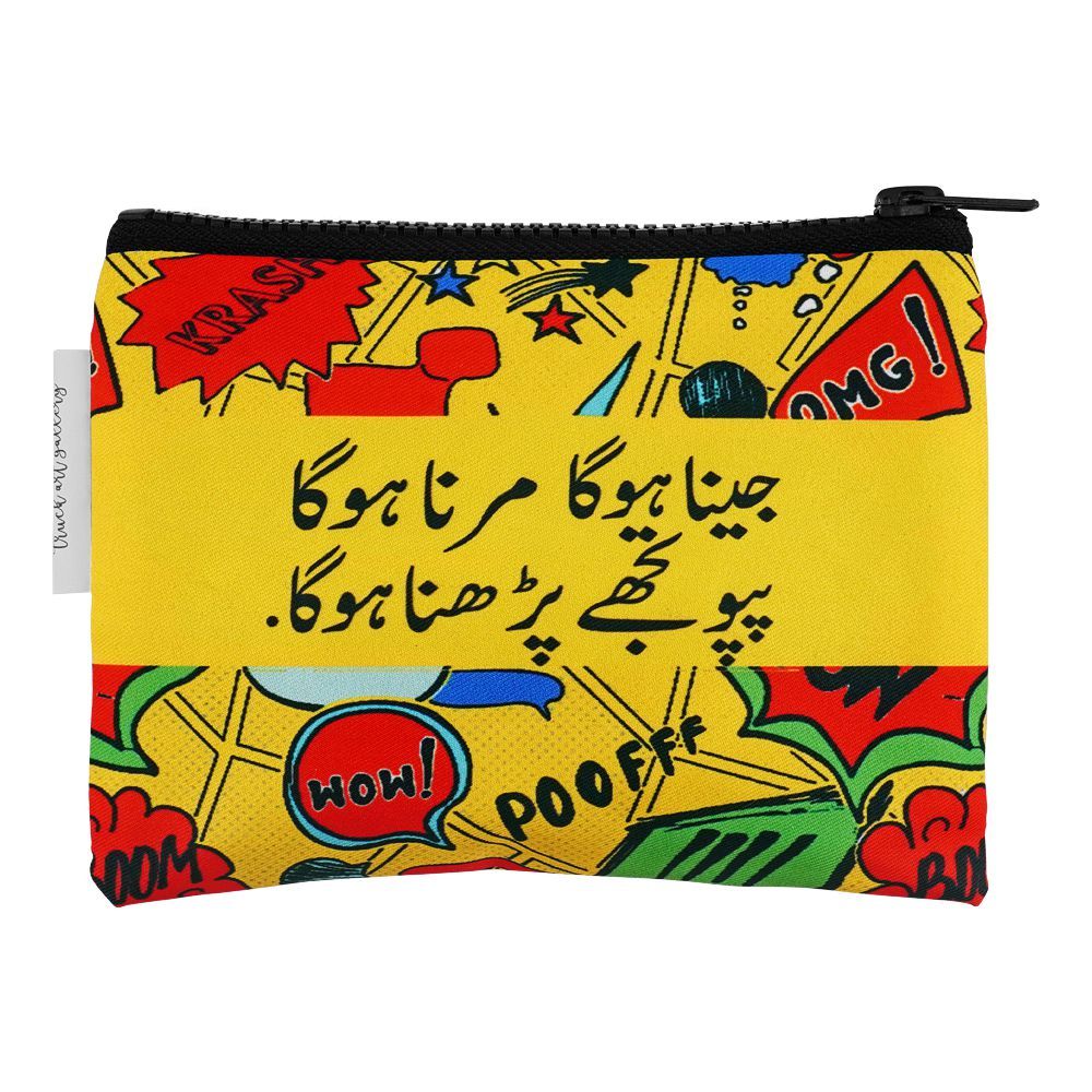 Star Shine Truck Art, Jeena Huga Marna Huga Zipper Pouch, ZP19 - Main Image