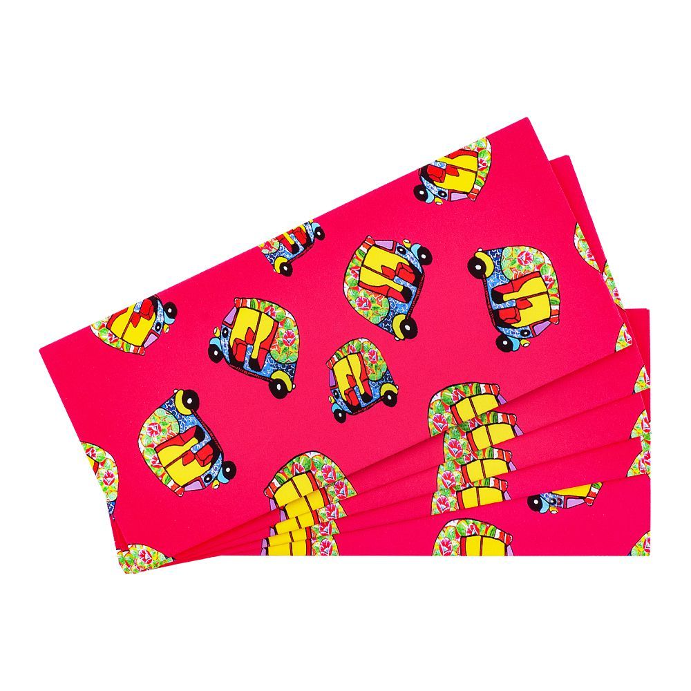 Star Shine Truck Art, Rickshaw Pink Printed Envelops Set, 5-Pack, EE008 - Main Image