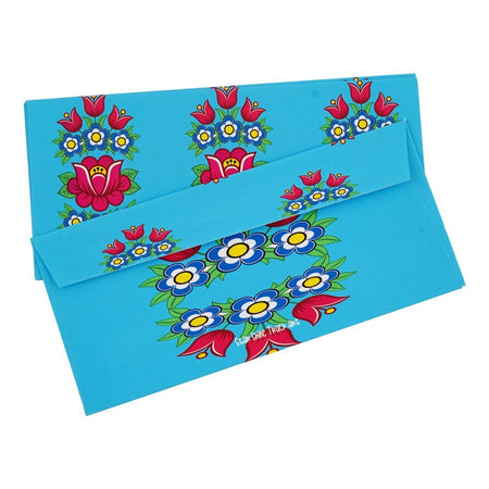 Star Shine Truck Art Blue Floral Printed Envelops Set, EE020 5-Pack - Main Image