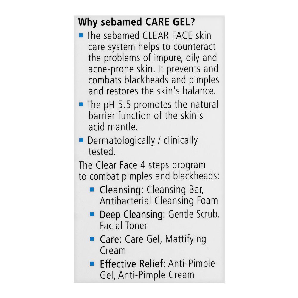 Seba Med Clear Face Care Gel, For Impure & Acne-Prone Skin, 50ml - Image 3