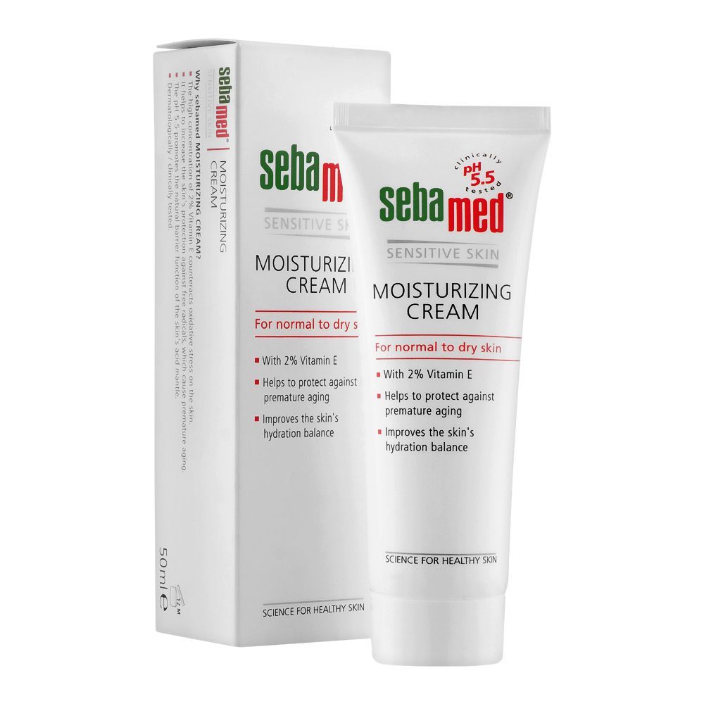 Seba Med Sensitive Skin Moisturizing Cream, For Normal To Dry Skin, 50ml - Main Image