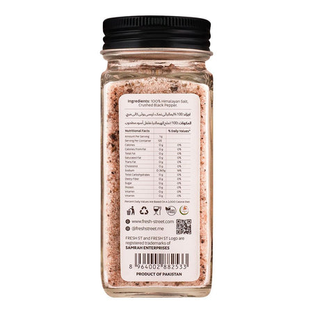 Fresh Street Himalayan Pink Salt, Black Pepper, 125g - Image 2