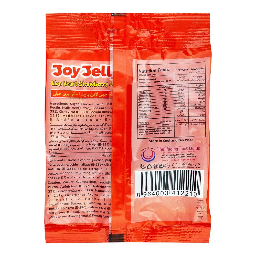 Joy Jelly Lion Heart Strawberry, Pouch 80g - Image 2