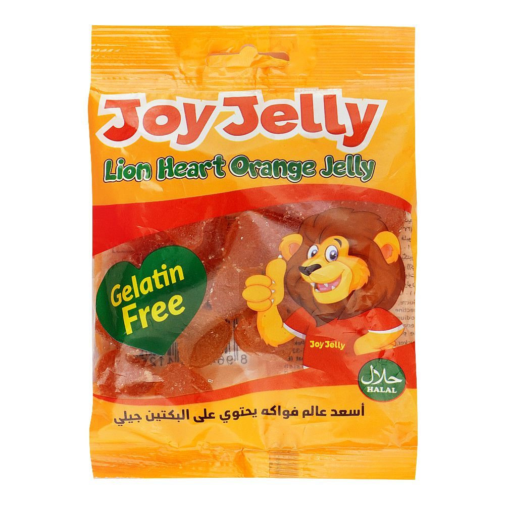 Joy Jelly Lion Heart Orange, Gelatin-Free, Pouch 80g - Main Image