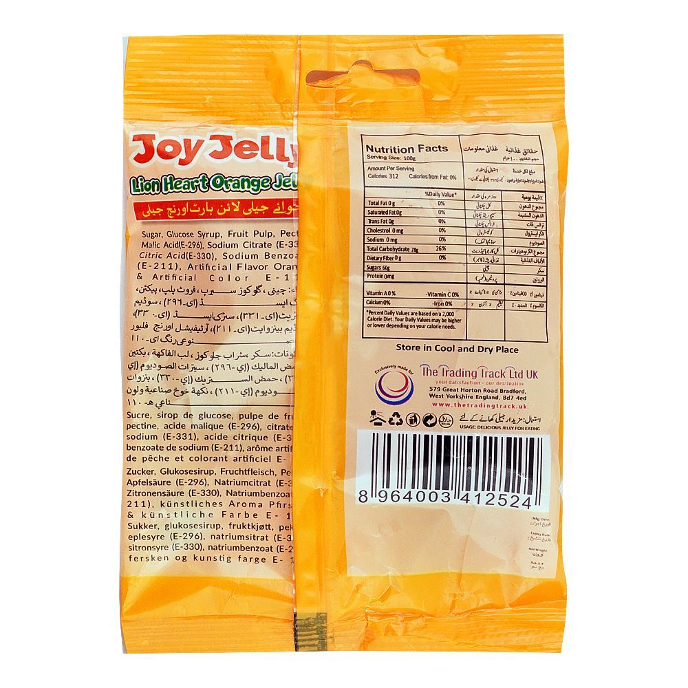 Joy Jelly Lion Heart Orange, Gelatin-Free, Pouch 80g - Image 2