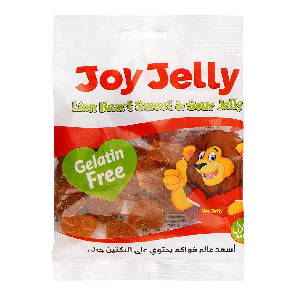 Joy Jelly Lion Heart Sweet & Sour, Gelatin-Free, Pouch 80g - Main Image
