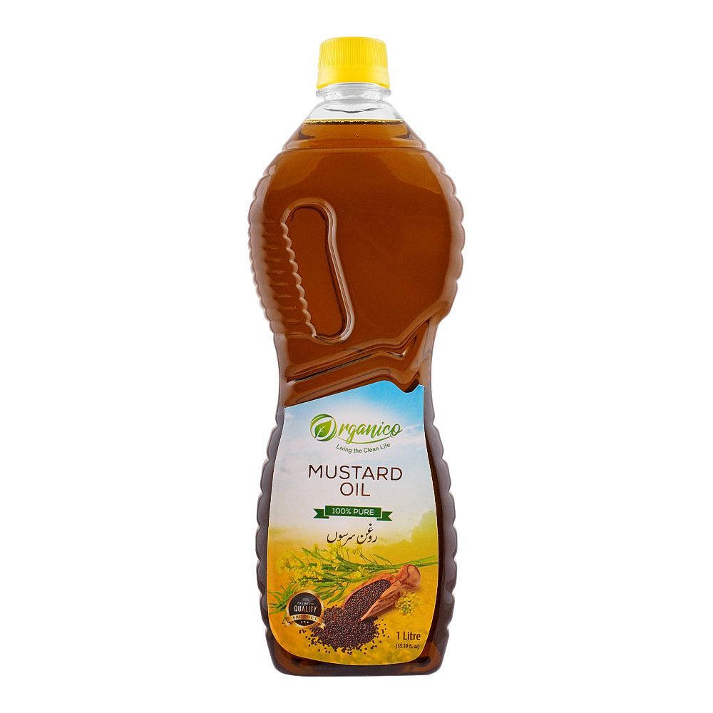 Organico Mustard Oil, Bottle, 1 Liter - Main Image