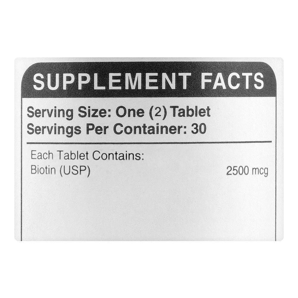 Herbiotics Biotin 5000mcg Lustrous Hair Radiant Skin & Strong Nails Dietary Supplement 60-Pack - Image 3