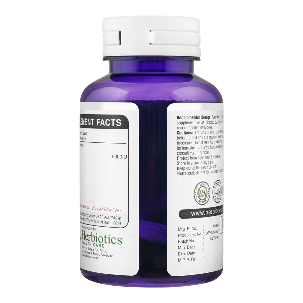 Herbiotics Calfint D Vitamin D3-5000IU Promotes Bone Health, Supplement Chewable Tablet, 30-Pack - Image 2