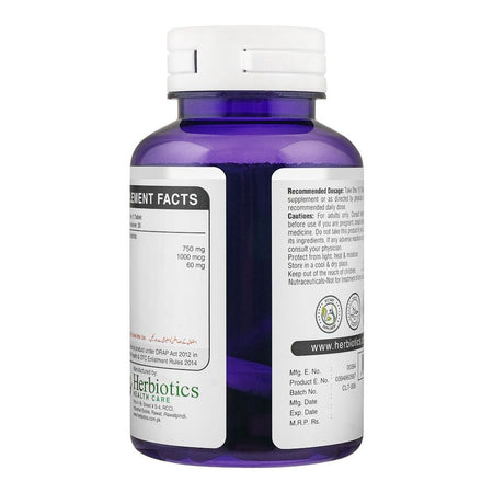 Herbiotics Collagen With Biotin & Vitamin C, For Healthy Skin, Hair & Nails, 750mg Dietary Supplement, 30-Pack - Image 2