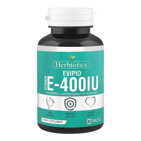 Herbiotics Evipio Vitamin E-400IU Powerful Antioxidant To Support Skin, Immune & Heart Health, 30-Pack - Main Image