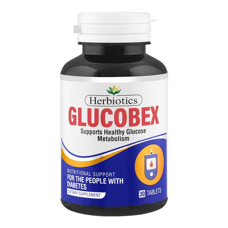 Herbiotics Glucobex Supports Healthy Glucose Metabolism, For Diabetes Patients, Dietary Supplement, 30-Pack - Main Image