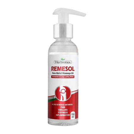 Herbiotics Remesol Pain Relief Massage Oil, Helps To Reduce Arthritis, 150ml - Main Image