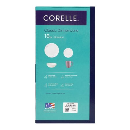 Corelle Classic Dinnerware Set, Botanical 16-Pack, 16S-BTC-PH - Image 4