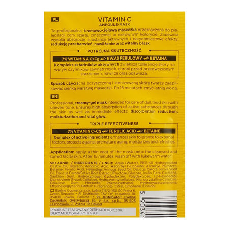 Eveline Face Therapy Professional Vitamin C Ampoule Mask, 8ml - Image 3