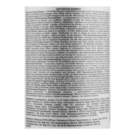CHI Keratin Reconstructing Shampoo, Sulfate & Paraben Free, For All Hair Types, 355ml - Image 3