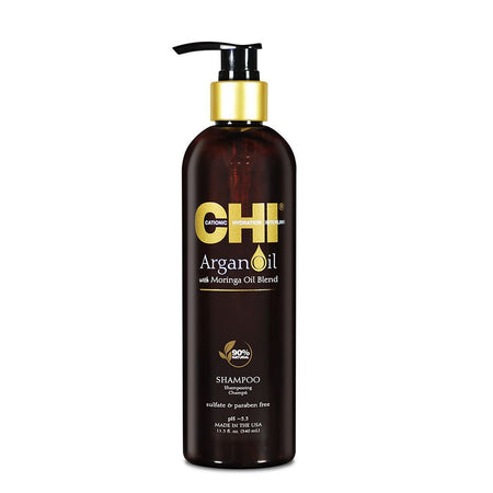 CHI Argan Oil Shampoo, Sulfate & Paraben Free, For Damaged Hair, 340ml - Main Image