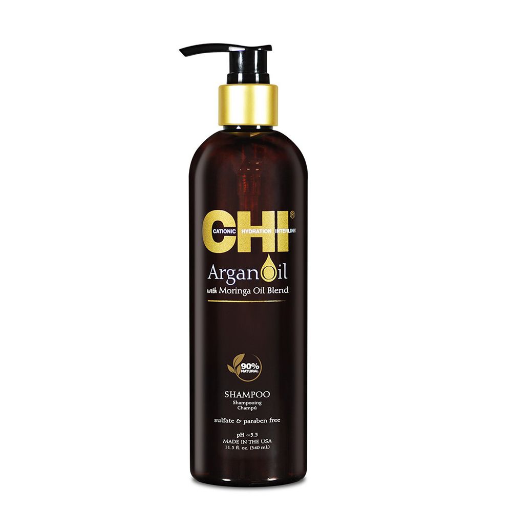 CHI Argan Oil Shampoo, Sulfate & Paraben Free, For Damaged Hair, 340ml - Main Image