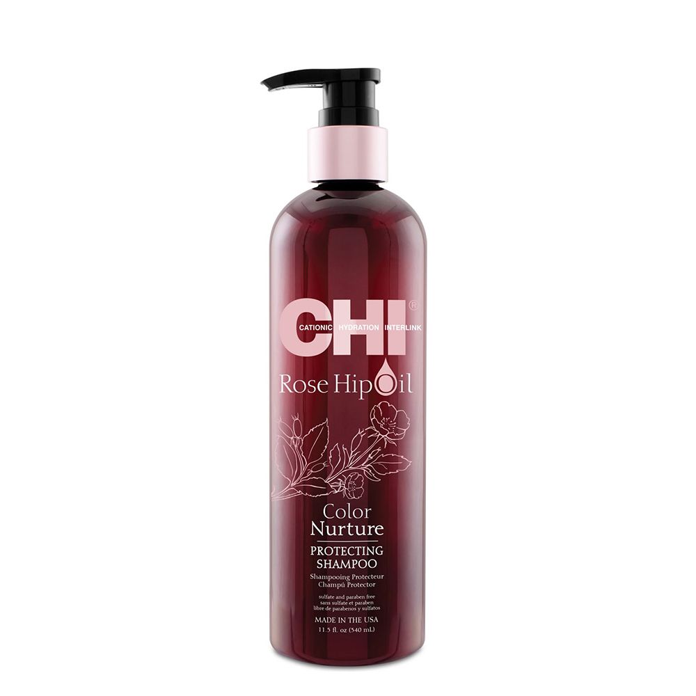 CHI Rosehip Oil Protecting Shampoo, Sulfate & Paraben Free, For Color-Treated Hair, 340ml - Main Image