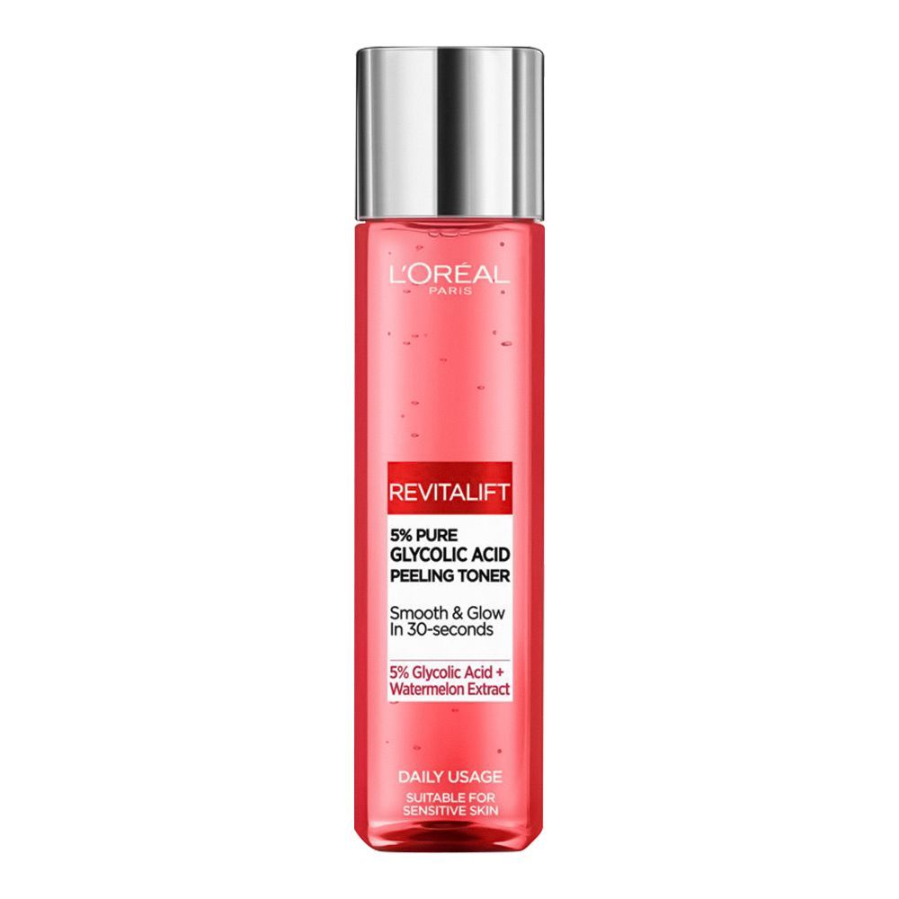 L'Oreal Paris Revitalift 5% Pure Glycolic Acid Peeling Toner, Suitable For Sensitive Skin, 180ml - Main Image