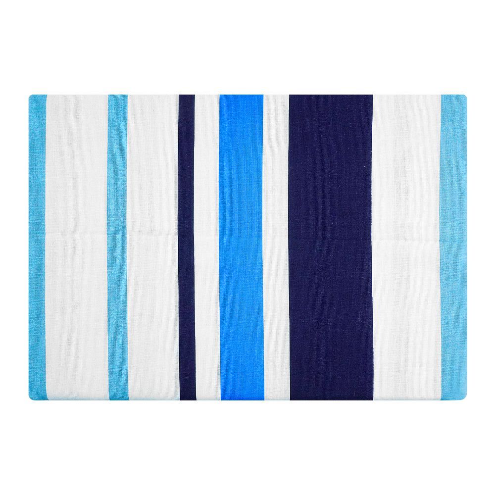 Sanaulla Fantasy Double Cotton Bed Sheet, For King Bed, Sky Blue & White F203006 - Image 2