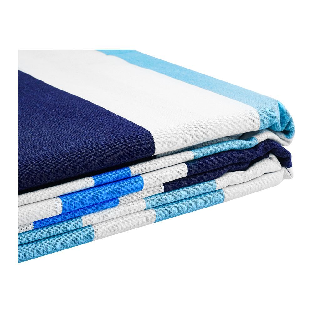 Sanaulla Fantasy Double Cotton Bed Sheet, For King Bed, Sky Blue & White F203006 - Image 3