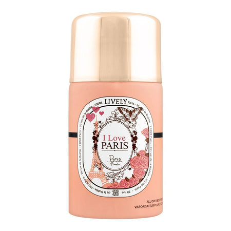 Lively Paris I Love Paris Body Spray, For Men, 250ml - Main Image