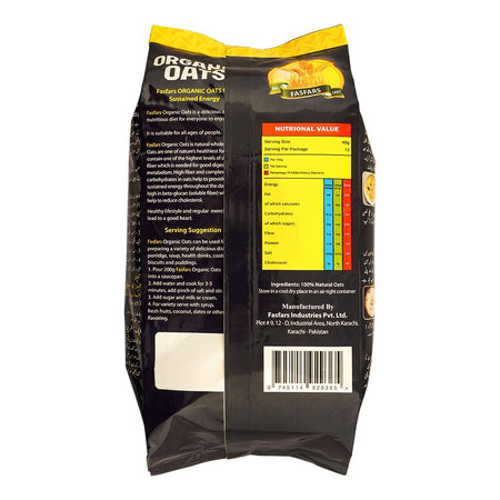 Fasfars Organic Oats Pouch, 500g - Image 2