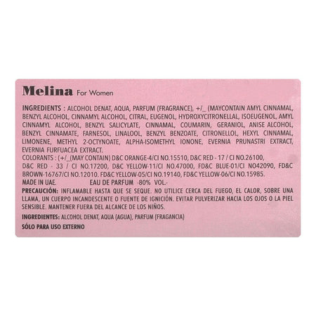 Melina For Women Emper Eau De Parfum, For Women, 80ml - Image 3